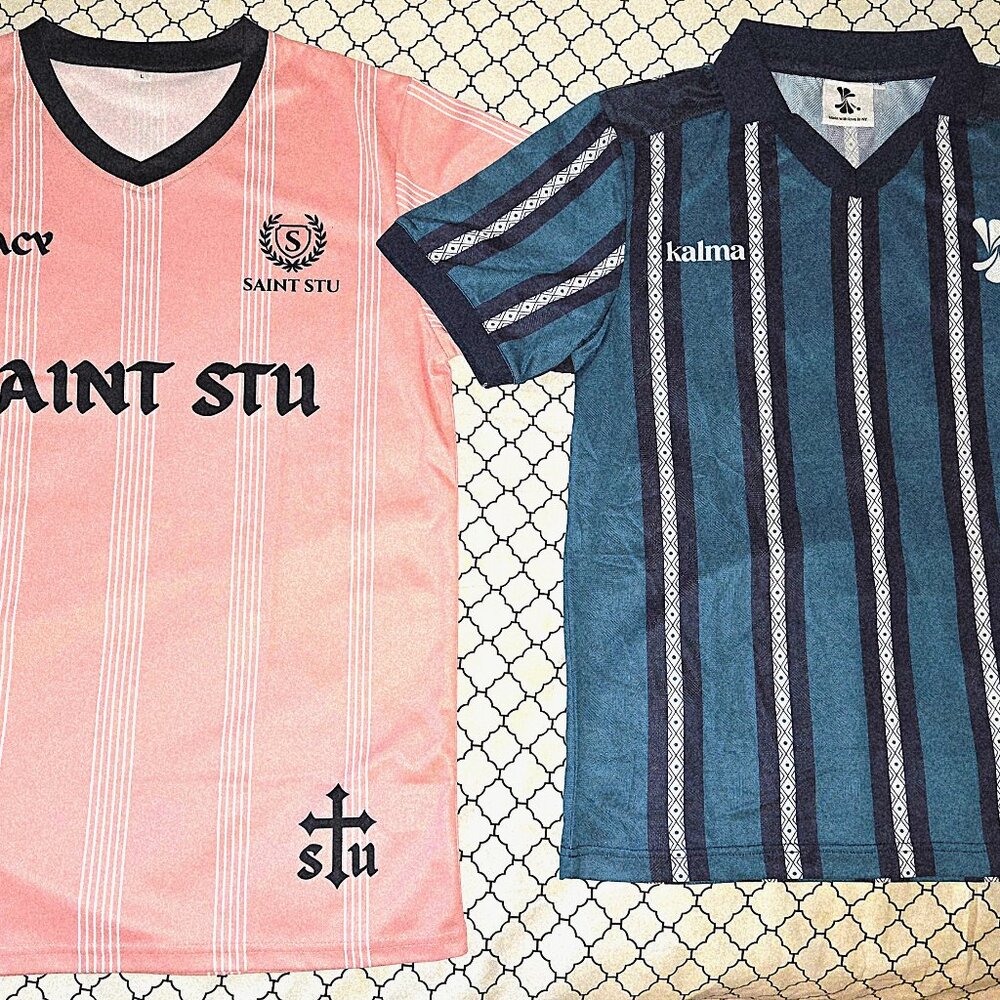 Two Designer / Streetwear Soccer Futbol Jersey Lot NEW Size Large / Med